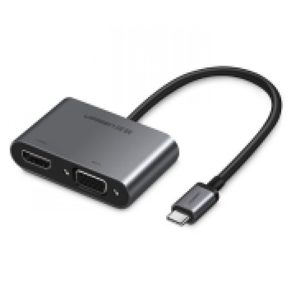 Переходник uGreen USB-C to HDMI+VGA+USB 3.0 (CM162)