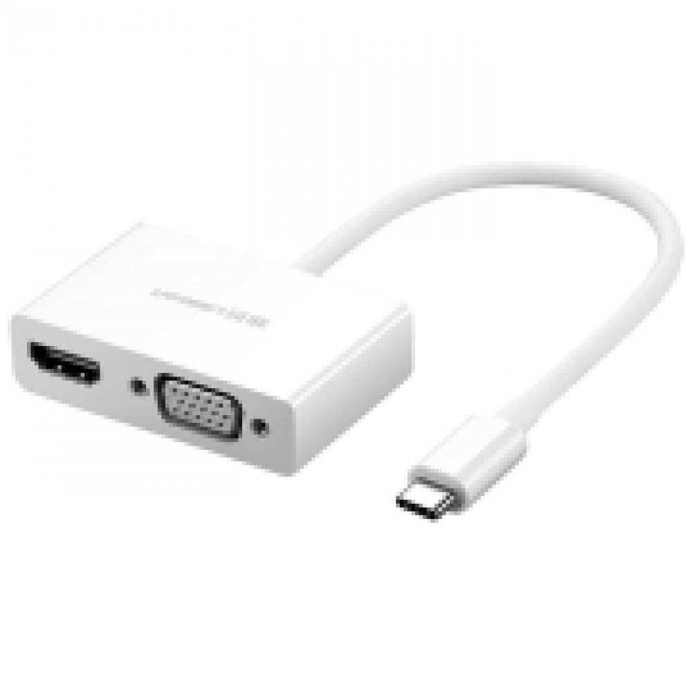 Переходник uGreen MM123 USB Type C to HDMI + VGA Converter