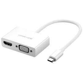 Переходник uGreen MM123 USB Type C to HDMI + VGA Converter 