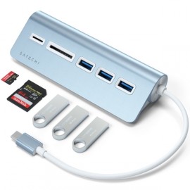 Переходник Satechi Type-C Aluminum Hub Card Reader wi/Cable Blue