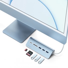 Переходник Satechi Type-C Aluminum Hub Card Reader wi/Cable Blue