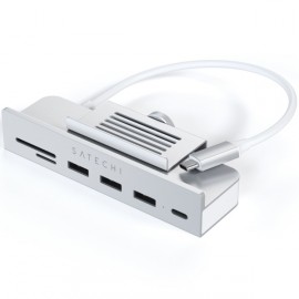 Переходник Satechi Aluminum USB-C Clamp Hub iMac 24 Space Grey