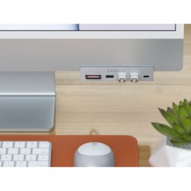 Переходник Satechi Aluminum USB-C Clamp Hub iMac 24 Space Grey