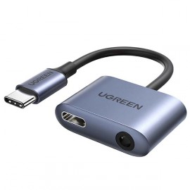 Переходник uGreen CM231 USB-C to 3.5mm Audio Adapter with PD 