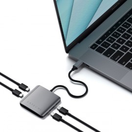 Переходник Satechi USB-C 4 порта Space Grey (ST-UC4PHM)