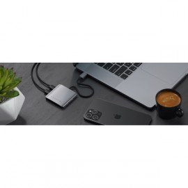 Переходник Satechi USB-C 4 порта Space Grey (ST-UC4PHM)