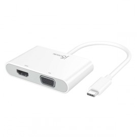 Переходник j5create USB-C HDMI и VGA с USB Type-A 3.0 PD (JCA175) 