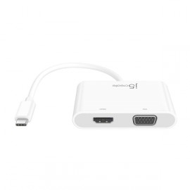 Переходник j5create USB-C HDMI и VGA с USB Type-A 3.0 PD (JCA175)