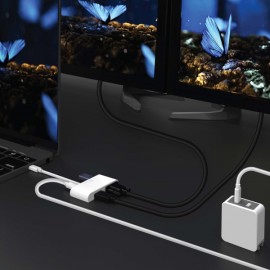 Переходник j5create USB-C HDMI и VGA с USB Type-A 3.0 PD (JCA175)