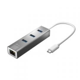 Переходник j5create USB-C 3 USB Type-A 3.0 Ethernet (JCH474)