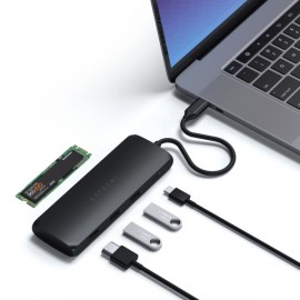 Переходник Satechi USB-C Hybrid Multiport w/SSD Enclosure Black