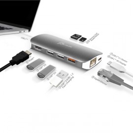 Переходник j5create USB-C HDMI Ethernet USB Type-A 3.1 PD 3.0(JCD383)