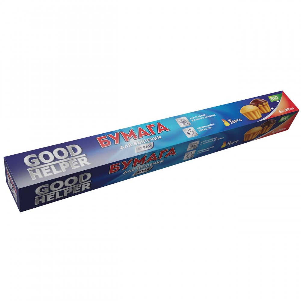 Бумага для выпечки бурая Goodhelper 6м*29см (BP 6-29) GOODHEL