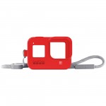 Силиконовый чехол с ремешком GoPro Sleeve + Lanyard HERO8 Red (AJSST-008)