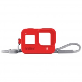 Силиконовый чехол с ремешком GoPro Sleeve + Lanyard HERO8 Red (AJSST-008)