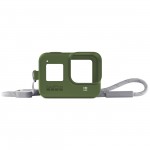 Силиконовый чехол с ремешком GoPro Sleeve + Lanyard HERO8 Green (AJSST-005)