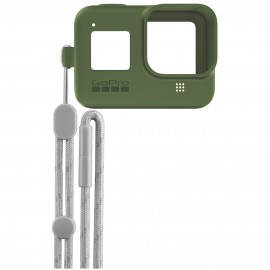 Силиконовый чехол с ремешком GoPro Sleeve + Lanyard HERO8 Green (AJSST-005) 