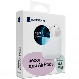 Чехол для AirPods Everstone ES-APC-001 Nightglow белый/синий 