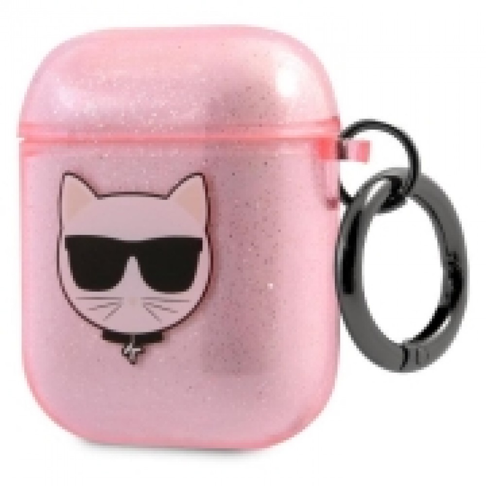 Чехол Karl Lagerfeld для Airpods 1/2 TPU With Ring (KLA2UCHGP)