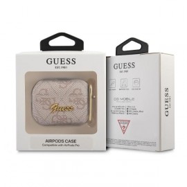 Чехол Guess для Airpods Pro PU leather 4G (GUAP4GSMP)