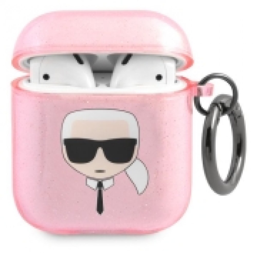 Чехол Karl Lagerfeld для Airpods 1/2 TPU With Ring (KLA2UKHGP)