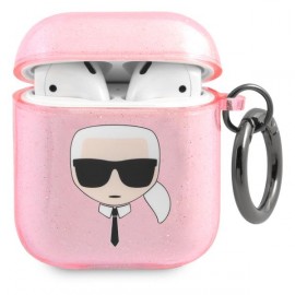 Чехол Karl Lagerfeld для Airpods 1/2 TPU With Ring (KLA2UKHGP) 