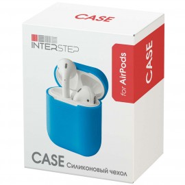 Чехол для AirPods InterStep Силиконовый Blue 