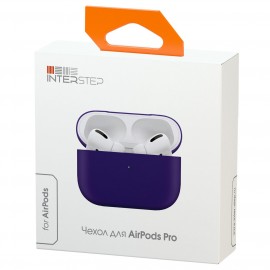 Чехол для AirPods Pro InterStep liquid silicone фиолетовый 