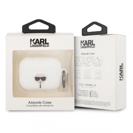 Чехол Karl Lagerfeld для Airpods Pro Silicone With Ring KLACAPSILGLWH