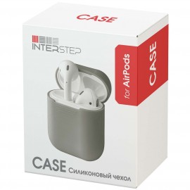 Чехол для AirPods InterStep Силиконовый Grey