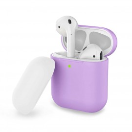 Чехол для AirPods Deppa лавандовый/белый