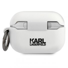 Чехол Karl Lagerfeld для Airpods Pro Silicone With Ring KLACAPSILCHWH