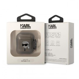 Чехол Karl Lagerfeld для Airpods 1/2 TPU With Ring (KLA2HNIKTCK)