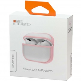 Чехол для футляра AirPods InterStep Muddy View, Pink 