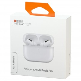 Чехол для AirPods Pro InterStep liquid silicone прозрачный 