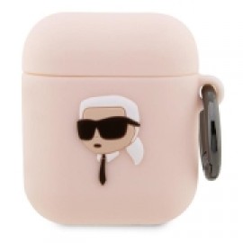 Чехол Karl Lagerfeld для Airpods 1/2 Silicone With Ring (KLA2RUNIKP)