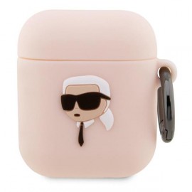 Чехол Karl Lagerfeld для Airpods 1/2 Silicone With Ring (KLA2RUNIKP) 