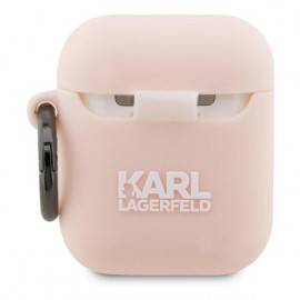 Чехол Karl Lagerfeld для Airpods 1/2 Silicone With Ring (KLA2RUNIKP)