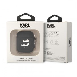 Чехол Karl Lagerfeld для Airpods 1/2 Silicone With Ring (KLA2RUNCHK)