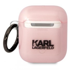 Чехол Karl Lagerfeld для Airpods 1/2 TPU With Ring (KLA2HNCHTCP)