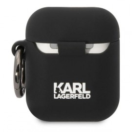 Чехол Karl Lagerfeld для Airpods 1/2 Silicone With Ring (KLA2RUNIKK)