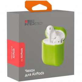 Чехол для AirPods InterStep Силиконовый Light Green 