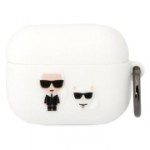 Чехол Karl Lagerfeld для Airpods Pro Silicone With Ring (KLACAPSILKCW)