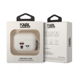 Чехол Karl Lagerfeld для Airpods Pro Silicone With Ring (KLACAPSILKCW)