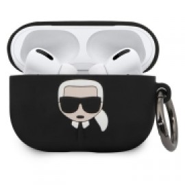 Чехол Karl Lagerfeld для Airpods Pro Silicone With Ring KLACAPSILGLBK