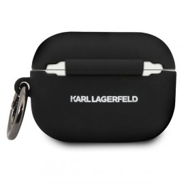 Чехол Karl Lagerfeld для Airpods Pro Silicone With Ring KLACAPSILGLBK