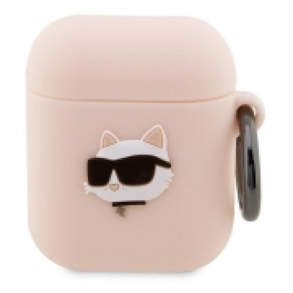 Чехол Karl Lagerfeld для Airpods 1/2 Silicone With Ring (KLA2RUNCHP)