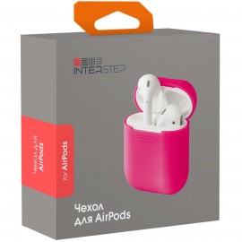 Чехол для AirPods InterStep Силиконовый Fuchsia