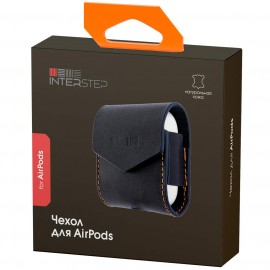 Чехол для AirPods InterStep с магнитной застежкой тёмно-синий