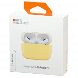 Чехол для AirPods Pro InterStep liquid silicone жёлтый 